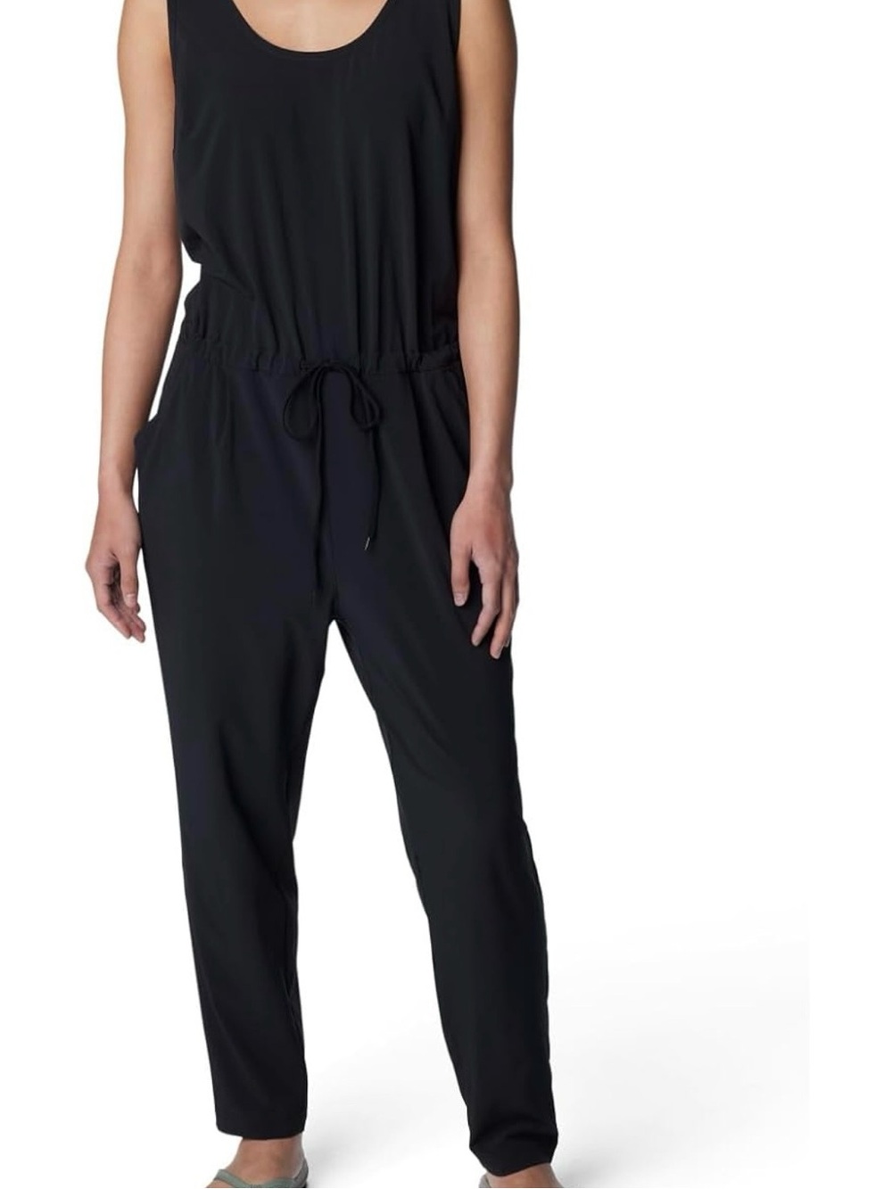 Columbia Anytime Black Sleeveless Jumpsuit NWT XL Active Travel Athleisure - Picture 2 of 16